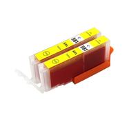 Go Inks 2 Yellow Ink Cartridges to replace CLI-581Y Compatible/non-OEM for PIXMA Printers
