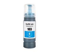 Go Inks Compatible Cyan 103C Refill Ink Bottle Replacement for Epson EcoTank Printers - 70ml