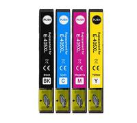 Go Inks Compatible E-405XL Ink Cartridges Replacement Set for Epson 405XL - 4 Pack - Black, Cyan, Magenta, Yellow - For use with Epson WorkForce Printers