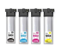Go Inks Compatible Ink Cartridges replacement for Epson T945 XL - High Capacity - 4 Pack - Black, Cyan, Magenta, Yellow for Epson WorkForce Pro WF-C5210DW, WF-C5290DW, WF-C5710DWF, WF-C5790DWF
