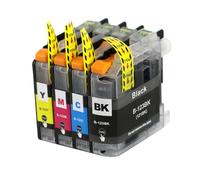 Go Inks Compatible LC123 Ink Cartridges - 4 Pack Replacements for Brother DCP & MFC Printers - Black, Cyan, Magenta, Yellow - High Capacity - 1x Set