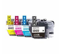 Go Inks Compatible LC421 - Set of 4 Cartridges replacement for Brother DCP-J1050DW, DCP-J1140DW, DCP-J1800DW, MFC-J1010DW Printers - Black, Cyan, Magenta, Yellow