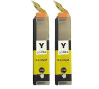 Go Inks 2 Yellow Ink Cartridges to replace Brother LC223Y Compatible/non-OEM for Brother DCP and MFC Printers