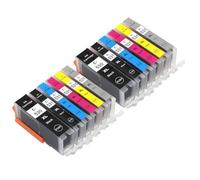 Go Inks Compatible PGI-530 & CLI-531 XL Ink Cartridges - 12 Pack replacements for Canon PIXMA TS8750 & TS8751-23ml/22ml - High Capacity - 530 531 XL Multipack - 2x Set