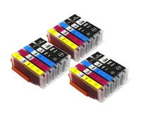 Go Inks Compatible PGI-580XL & CLI-581XL Ink Cartridges - 15 Pack for Canon PIXMA Printers - 22ml/12ml - 580 581 XL Multipack - High Yield - Black, Cyan, Magenta, Yellow - 3 Sets