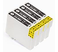 Go Inks Compatible T0711 Black Ink Cartridge - 4 Pack replacement for Epson Stylus Printers - 15ml - 4x Black