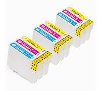 Go Inks 3 Set of 3 Ink Cartridges to replace Epson T0715 C/M/Y Compatible/non-OEM for Epson Stylus Printers (9 Inks)