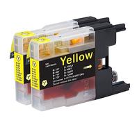 Go Inks Compatible Yellow LC1240Y Ink Cartridge - 2 Pack Replacement for Brother DCP & MFC Printers - High Capacity (12ml) - 2x Yellow