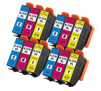 Go Inks E-378XL Compatible C/M/Y Ink Cartridges for use with Epson Expression Photo Printers (Set of 12 Inks)