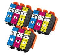 Go Inks E-378XL Compatible C/M/Y Ink Cartridges for use with Epson Expression Photo Printers (Set of 9 Inks)