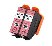 Go Inks Light Magenta E-378XLLM Compatible Ink Cartridge for use with Epson Expression Photo Printers (Pack of 2)
