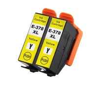 Go Inks Yellow E-378XLY Compatible Ink Cartridge for use with Epson Expression Photo Printers (Pack of 2)