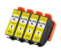 Go Inks Yellow E-378XLY Compatible Ink Cartridge for use with Epson Expression Photo Printers (Pack of 4)