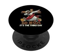 Go Jesus It's The Third-Day Funny Dabbing Jesus Easter Day PopSockets Adhesive PopGrip
