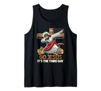 Go Jesus It's The Third-Day Funny Dabbing Jesus Easter Day Tank Top