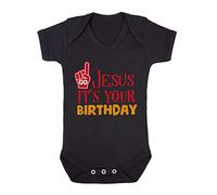 Go Jesus It's Your Birthday [BCX] Baby Grow Vest, 0-3 Months, Black