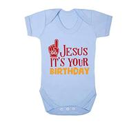 Go Jesus It's Your Birthday [BCX] Baby Grow Vest, 0-3 Months, Pastel Blue