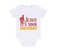 Go Jesus It's Your Birthday [BCX] Baby Grow Vest, 6-12 Months, White