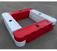Go Kart Barrier Track,Durable Red Go Kart Racing Track Fence Set - 3 Small Sections with Water Inlet, Ideal Barrier for Kids & Adults, Perfect for Driveways, Amusement Parks & Team Games