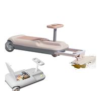 Go Kart for Kids, Ride On Mop Floor Cleaner with Removable Mop Head, Gradient Light Screen, 6L Storage, Adjustable Speeds, 360° Steering Wheel