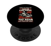 Go kart kid Cooler Kart Racer boys karting PopSockets Adhesive PopGrip