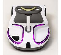 Go-kart, Mini Electric, Built-in Music, Color LED Lights, Low Power Alarm, Speed Adjustable Portable, White