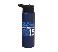 Go Kart Racing 15th Birthday Rolling Into 15 Funny Boys Kids Stainless Steel Insulated Water Bottle