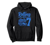 Go Kart Racing 7th Birthday Rolling Into 7 Funny Boys Kids Pullover Hoodie