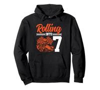 Go Kart Racing 7th Birthday Rolling Into 7 Funny Boys Kids Pullover Hoodie