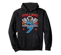 Go Kart Racing 7th Birthday Vintage Rolling Into 7 Pullover Hoodie