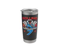 Go Kart Racing 7th Birthday Vintage Rolling Into 7 Stainless Steel Insulated Tumbler