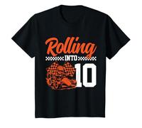 Go Kart Racing Boys 10th Birthday Rolling Into 10 Cart Racer T-Shirt