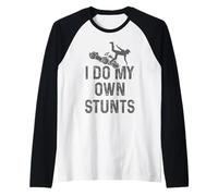 Go Kart Racing Do My Own Stunts Funny Go Cart Racer Karting Raglan Baseball Tee