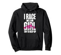 Go Kart Racing Girl Female I Race Like A Girl Try To Keep Up Pullover Hoodie