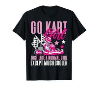 Go Kart Racing Girl Female Vintage Go Kart Girl Just Like A T-Shirt
