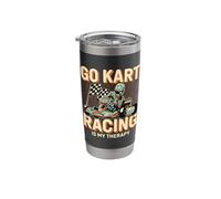 Go Kart Racing is My Therapy Open Wheel Karting Kart Racing Stainless Steel Insulated Tumbler