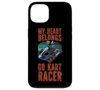 Go Kart Racing Mom Girlfriend Vintage My Heart Belongs To A Case for iPhone 13