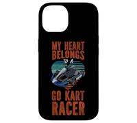 Go Kart Racing Mom Girlfriend Vintage My Heart Belongs To A Case for iPhone 14