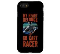 Go Kart Racing Mom Girlfriend Vintage My Heart Belongs To A Case for iPhone SE (2020) / 7 / 8