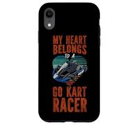 Go Kart Racing Mom Girlfriend Vintage My Heart Belongs To A Case for iPhone XR