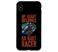 Go Kart Racing Mom Girlfriend Vintage My Heart Belongs To A Case for iPhone XS Max