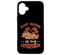 Go Kart Racing Superpower Karting Go Kart Racer Motorsports Case for iPhone 16 Plus