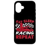 Go Kart Racing Vintage Eat Sleep Racing Repeat Case for iPhone 16