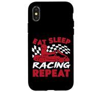 Go Kart Racing Vintage Eat Sleep Racing Repeat Case for iPhone X/XS