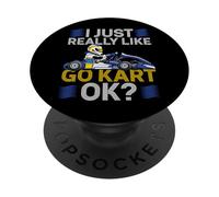 Go Kart Racing Vintage I Just Really Like Go Kart, Ok? PopSockets Adhesive PopGrip