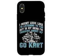 Go Kart Racing Vintage I Might Look Like I'm Listening To Case for iPhone X/XS