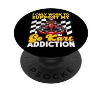 Go Kart Racing Vintage I Only Work To Support My Go Kart PopSockets Adhesive PopGrip