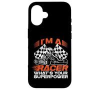 Go Kart Racing Vintage I'm A Racer What's Your Superpower Case for iPhone 16