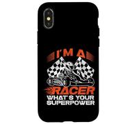 Go Kart Racing Vintage I'm A Racer What's Your Superpower Case for iPhone X/XS