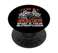 Go Kart Racing Vintage I'm A Racer What's Your Superpower PopSockets Adhesive PopGrip